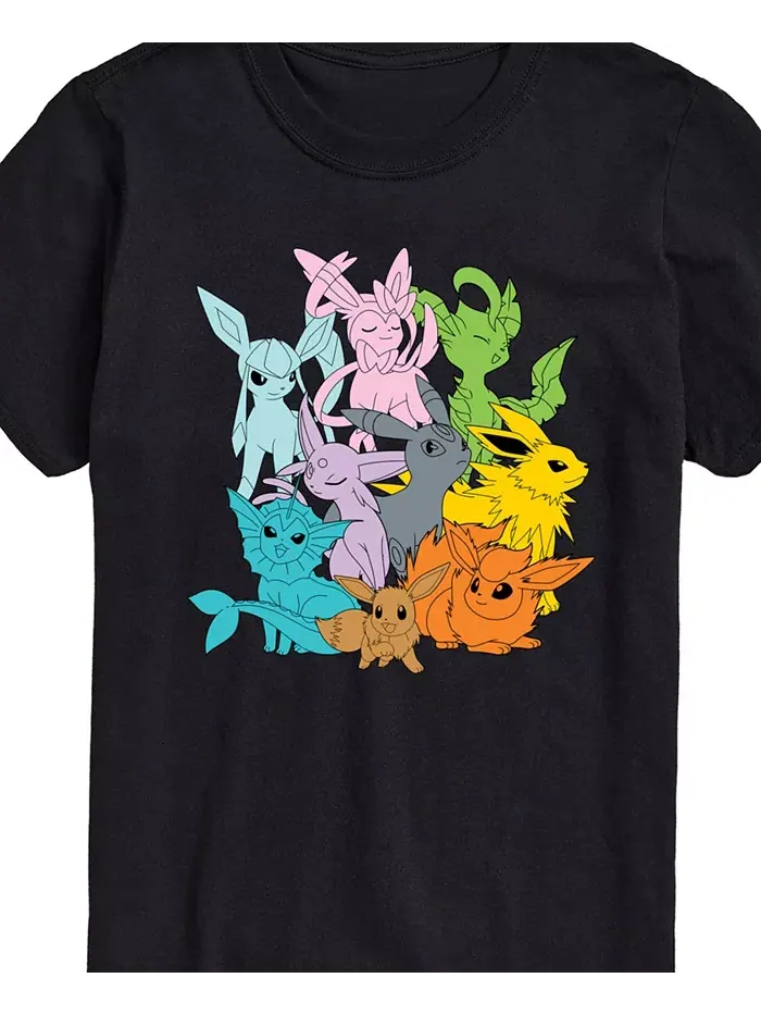 Мужская футболка с коротким рукавом Pokémon Character Group AIRWAVES — изображение 2 из 3, черный