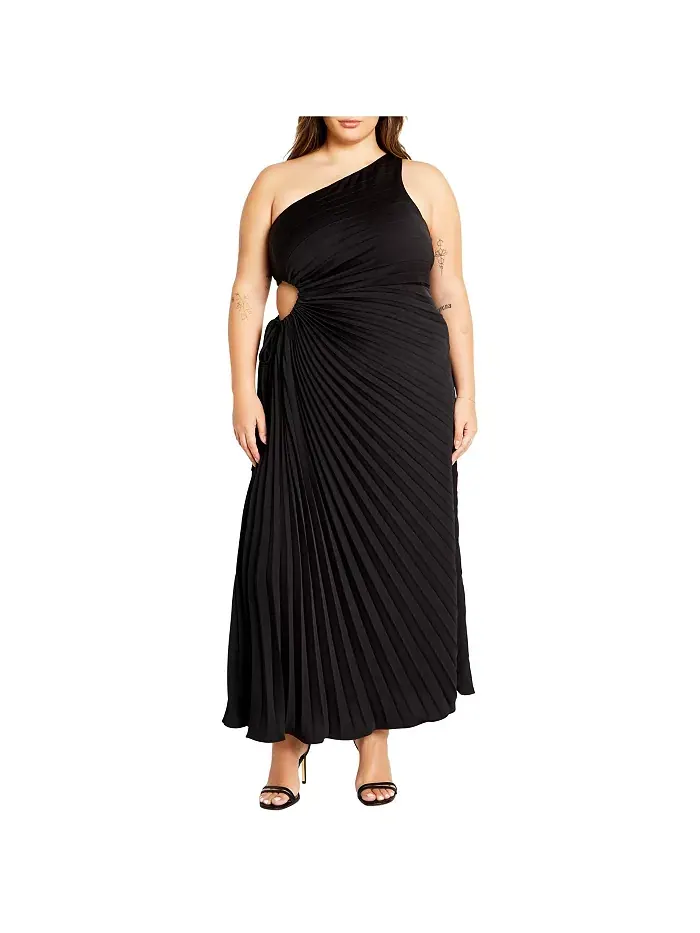 Платье макси Aliza Plus Size CITY CHIC — изображение 1 из 3, черный