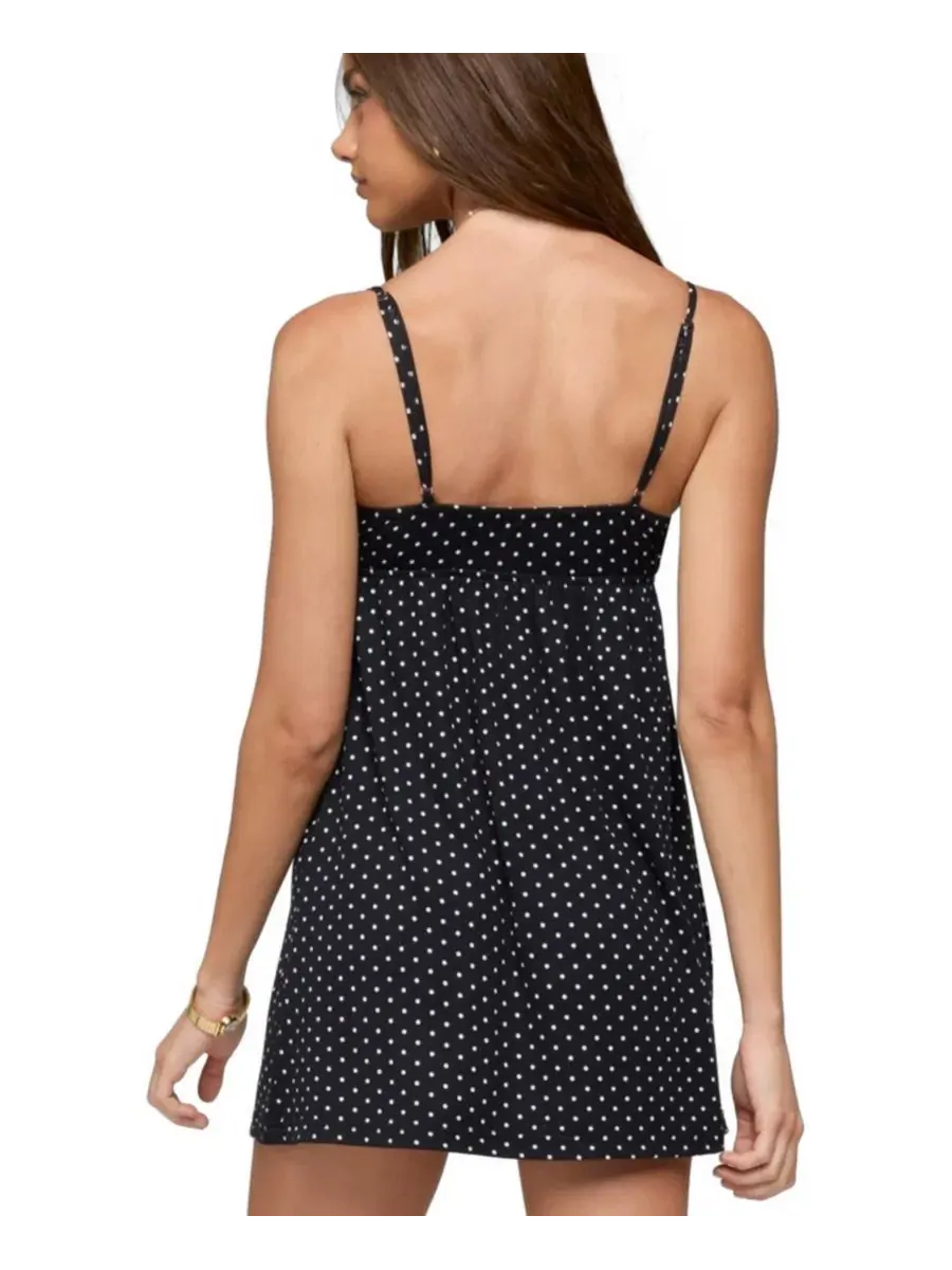 Платье-мини с кружевным принтом в горошек Reigna Lacey Polka Dot Edikted — изображение 2 из 5, черный--белый