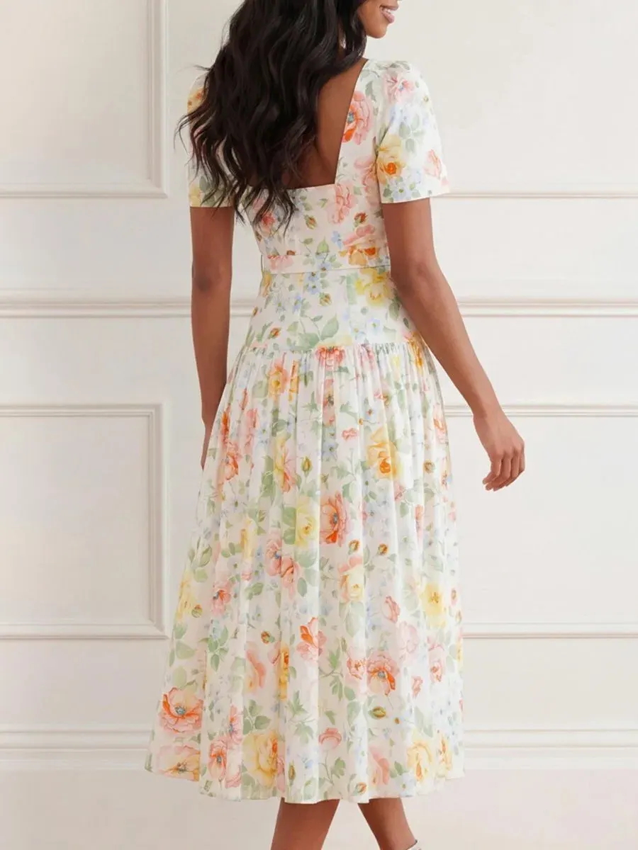 Платье-балетка Sienna Rose из хлопка Needle & Thread — изображение 4 из 4, белый