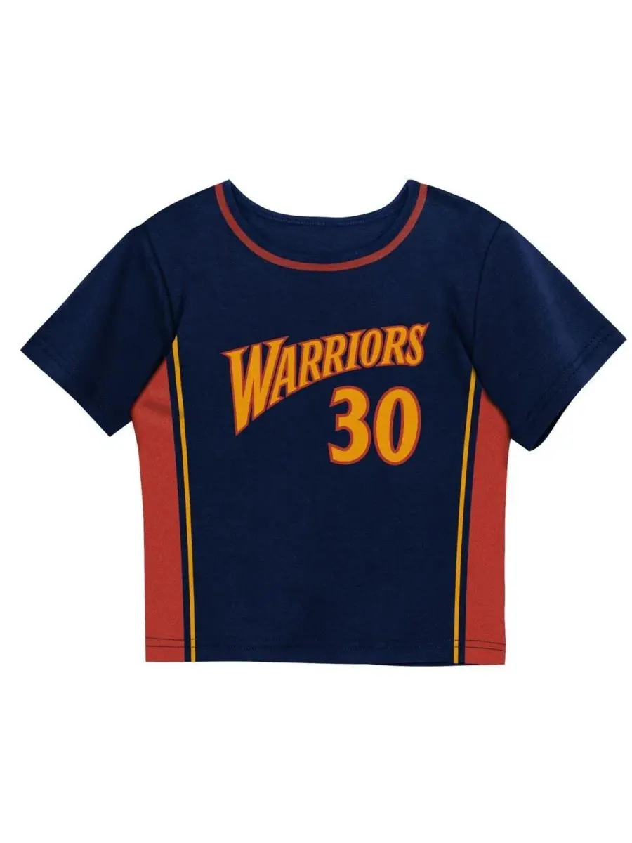 Комплект футболки и шорт с принтом Stephen Curry Mitchell & Ness — изображение 2 из 5, темно-синий