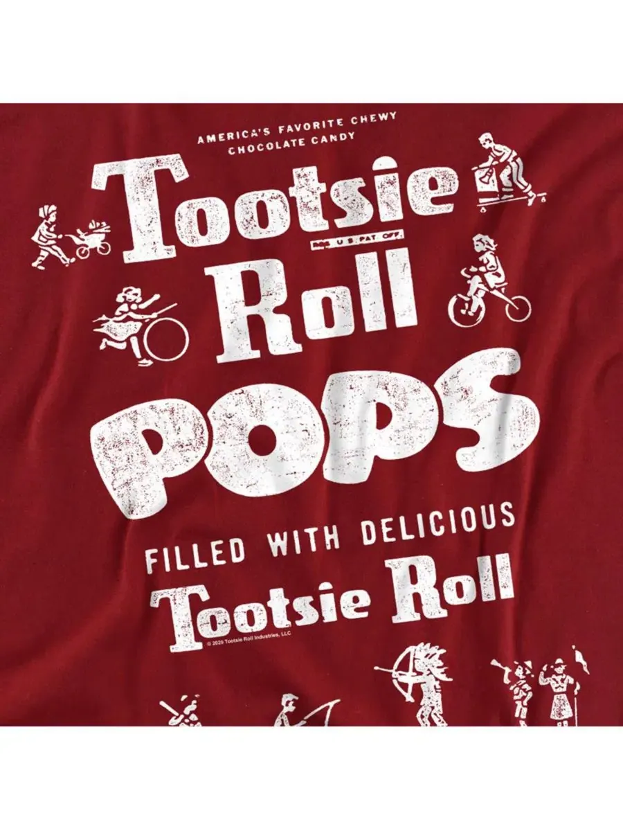 Футболка с принтом Wrapper Icons Tootsie Roll — изображение 3 из 3, красный