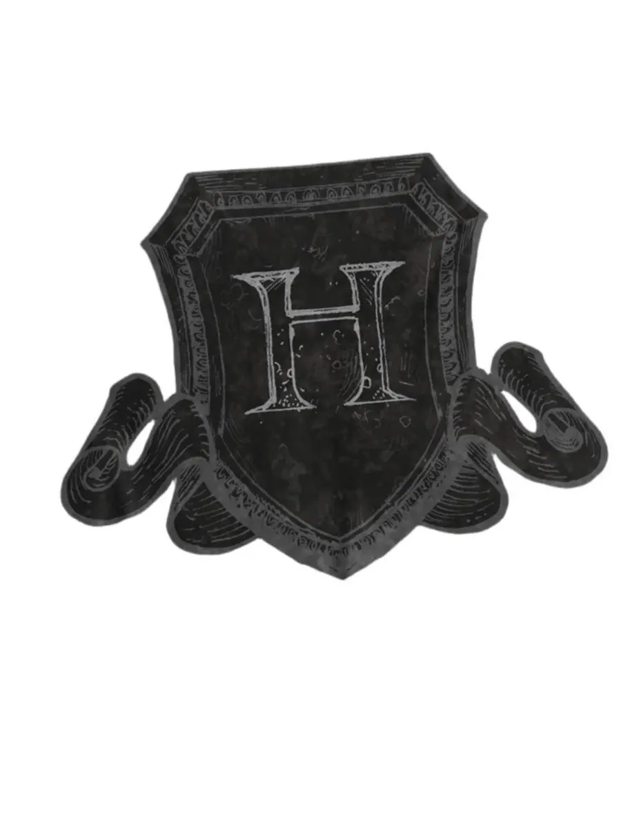 Футболка с принтом Hogwarts Shield Sketch Harry Potter — изображение 2 из 3, черный