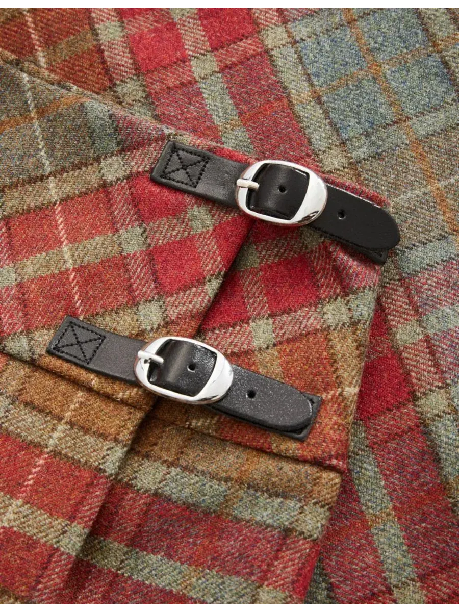 Юбка А-силуэта из шерсти с запахом The British Celt Kilt Plaid Celtic & Co., Autumn Tartan — изображение 4 из 6