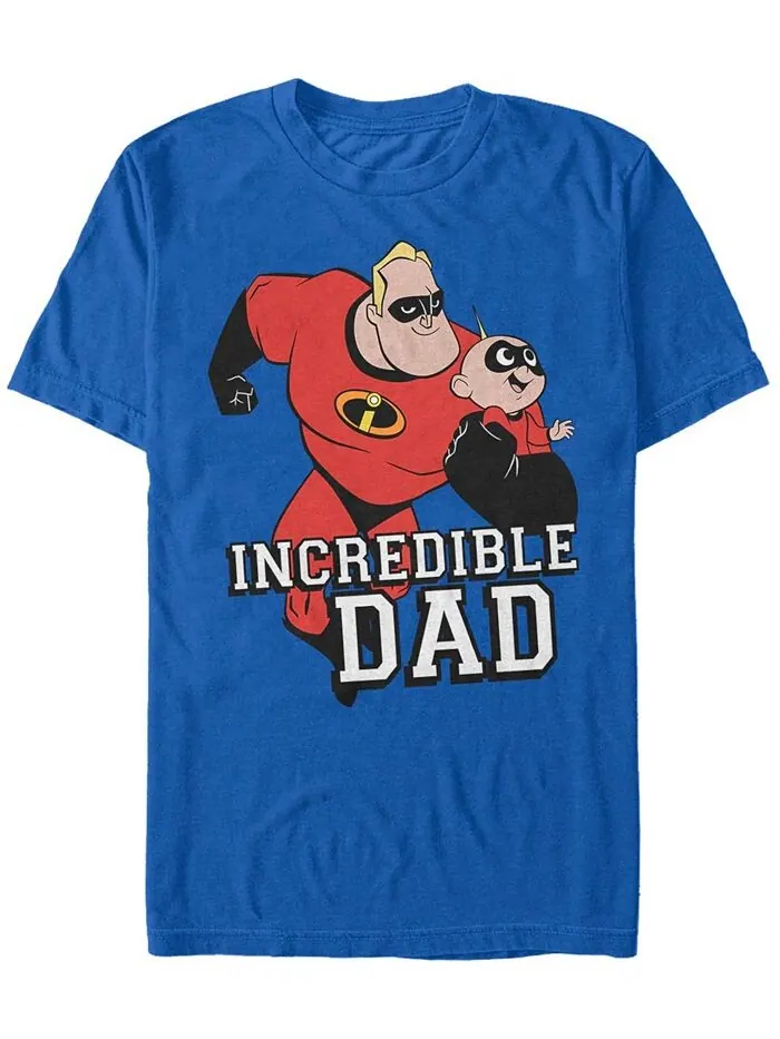 Мужская футболка с короткими рукавами Disney Pixar The Incredibles Hero Dad Fifth Sun — изображение 1 из 1, королевский