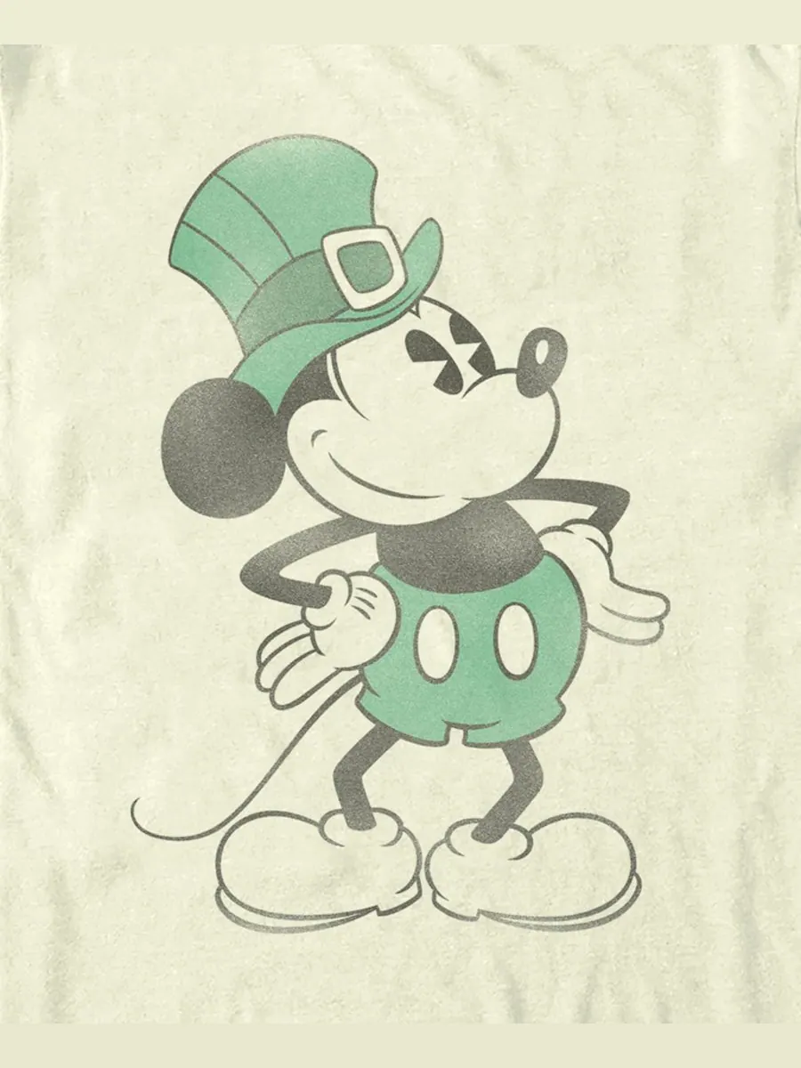 Мужская футболка с коротким рукавом Микки Маус и Лепрекон Mickey Classic — изображение 3 из 3, прозрачный