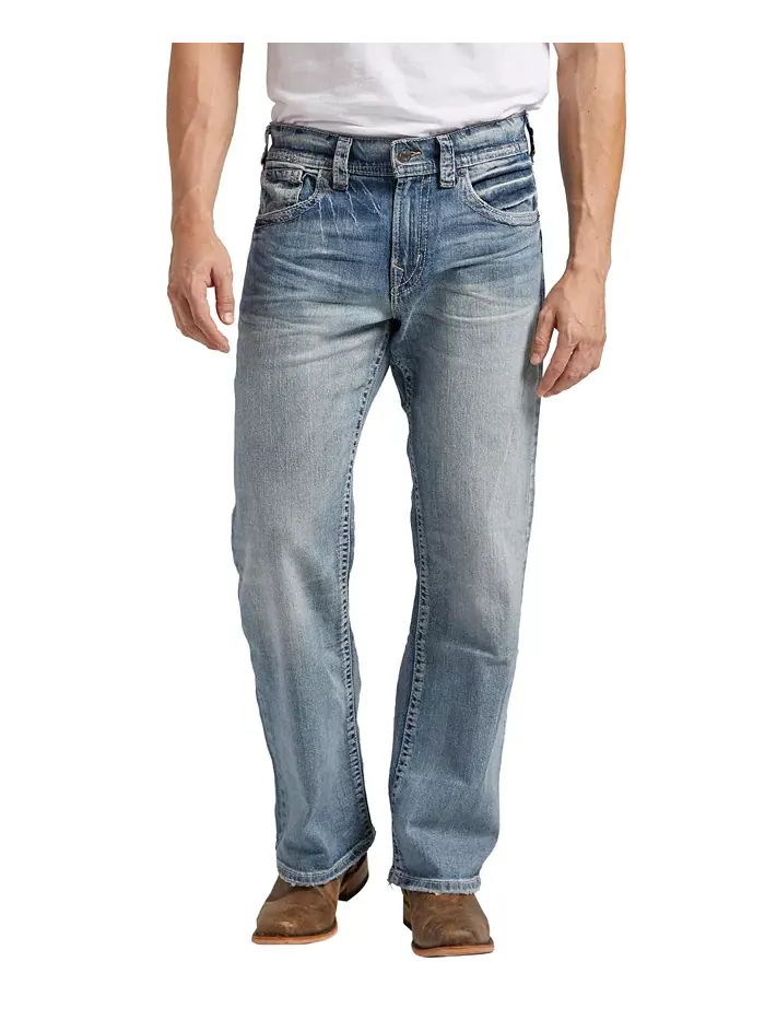 Мужские джинсы Gordie Relaxed Fit Straight Leg Silver Jeans Co. — изображение 2 из 3, индиго синий