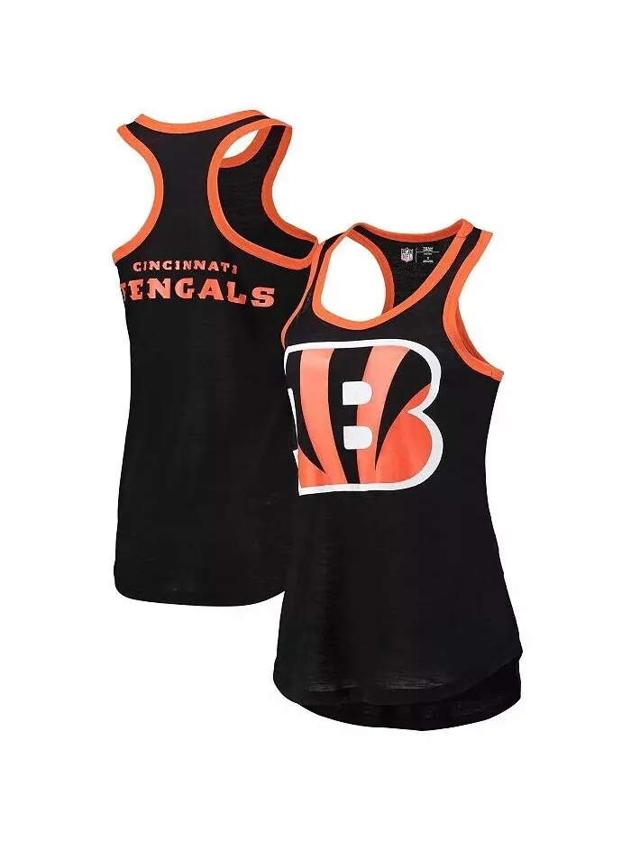 Черная женская майка Cincinnati Bengals Tater Burnout G-Iii 4Her By Carl Banks — изображение 1 из 3, черный