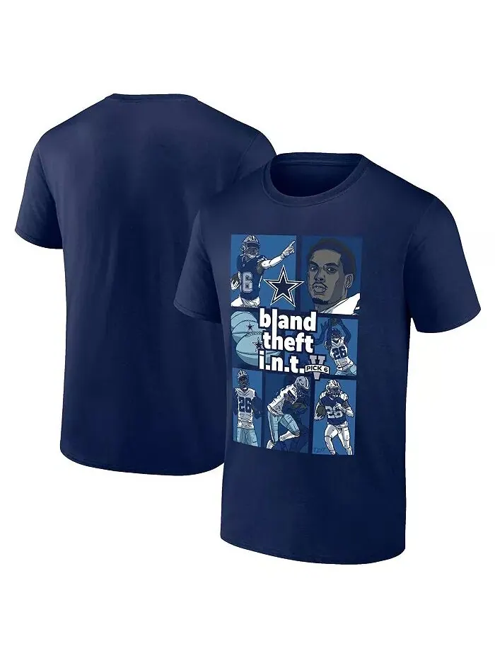 Мужская футболка DaRon Bland Navy Dallas Cowboys Pick Six Fanatics — изображение 1 из 3