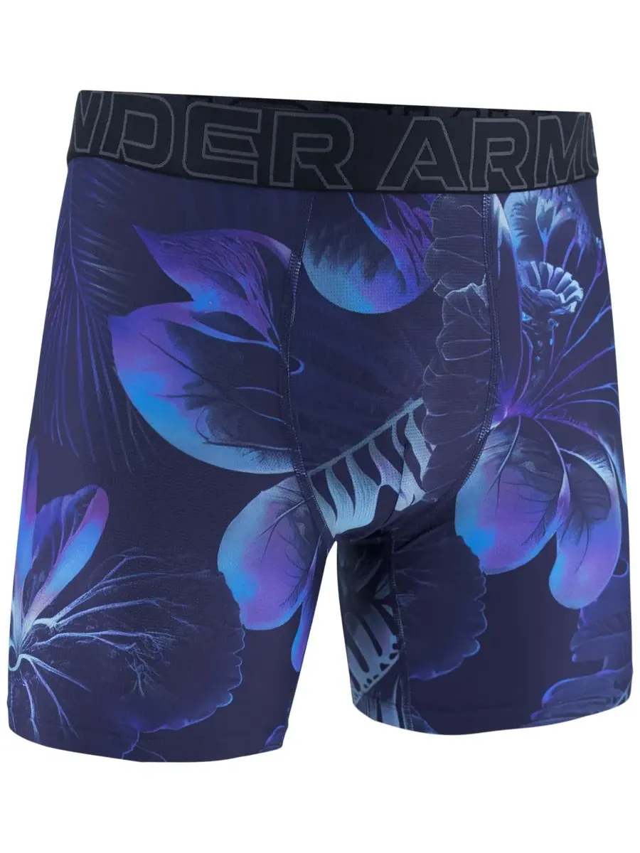 Under Armour Мужские боксеры из технологичной сетчатой ткани с принтом, ширина 6 дюймов