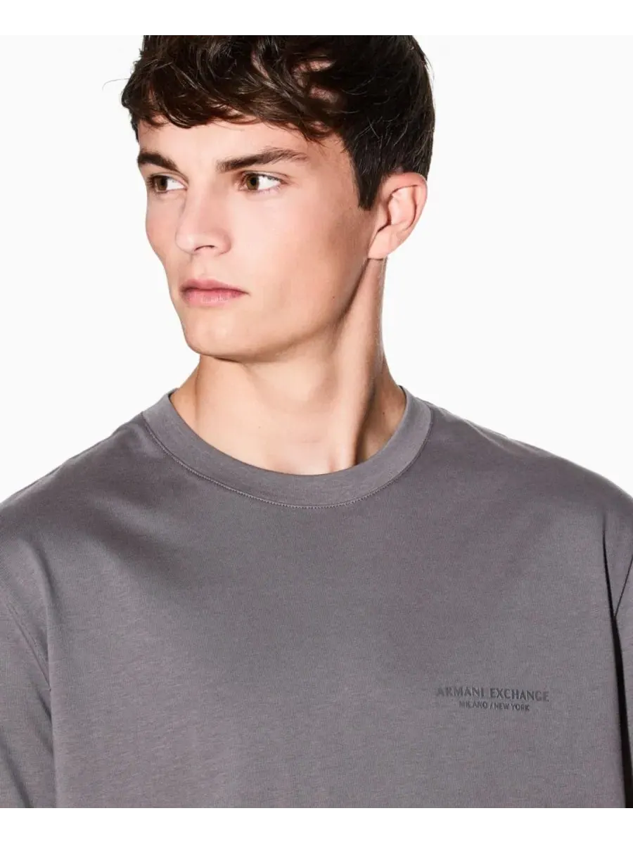 Мужская футболка Milan NY с графическим принтом на груди A|X Armani Exchange — изображение 4 из 5, темный серый