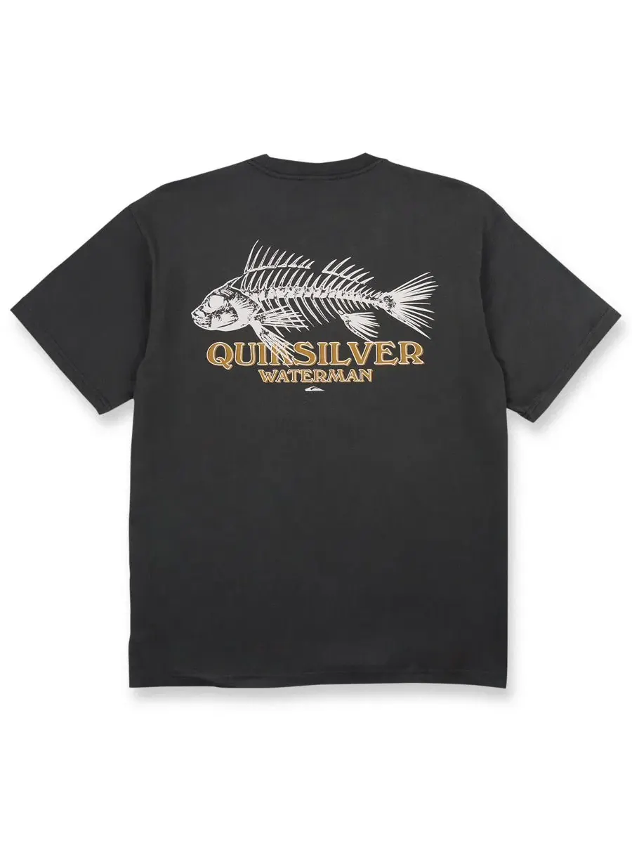 Мужская футболка Quiksilver с коротким рукавом и рисунком «Рыбийы кости» Quiksilver Waterman