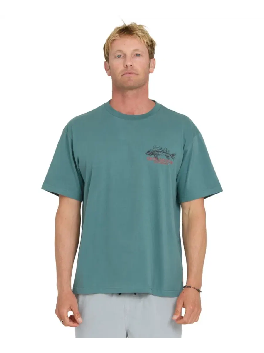 Мужская футболка Quiksilver с коротким рукавом и рисунком «Рыбийы кости» Quiksilver Waterman — изображение 2 из 3