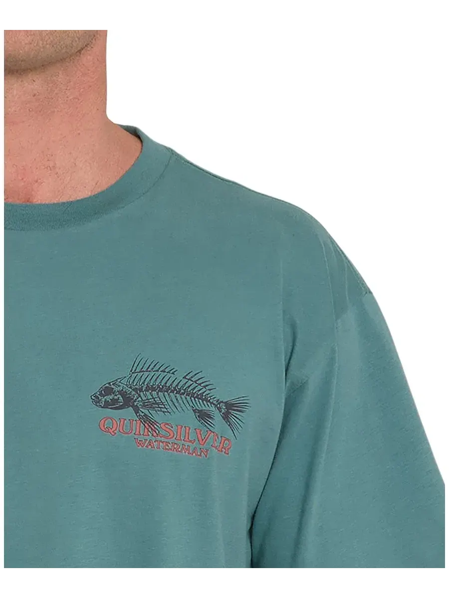 Мужская футболка Quiksilver с коротким рукавом и рисунком «Рыбийы кости» Quiksilver Waterman — изображение 3 из 3