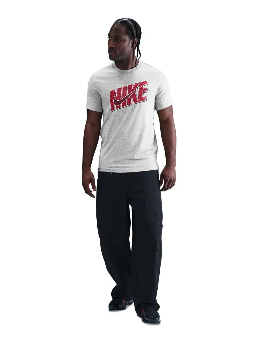 Мужская футболка с коротким рукавом и логотипом Swoosh Nike — изображение 1 из 4, темный серый