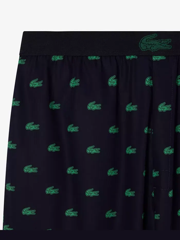 Пижамные брюки Lacoste, мужские, с вышитым логотипом — изображение 4 из 5, черный