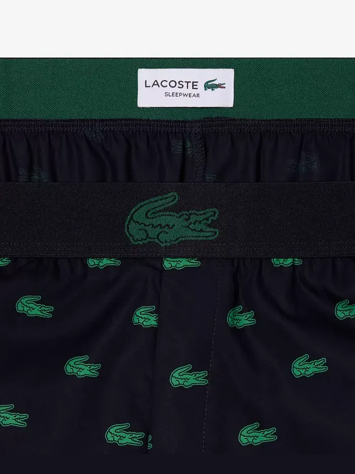 Пижамные брюки Lacoste, мужские, с вышитым логотипом — изображение 5 из 5, черный