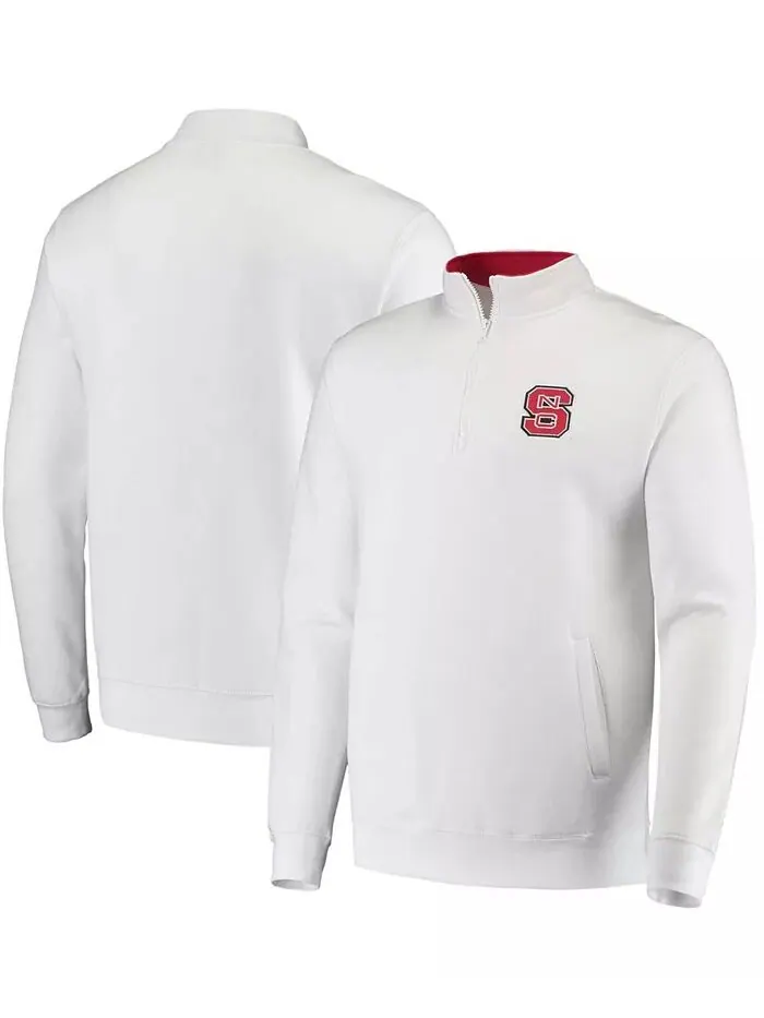 Мужская толстовка NC State Wolfpack Tortugas Logo с застежкой-молнией на четверть Colosseum — изображение 1 из 7, белый