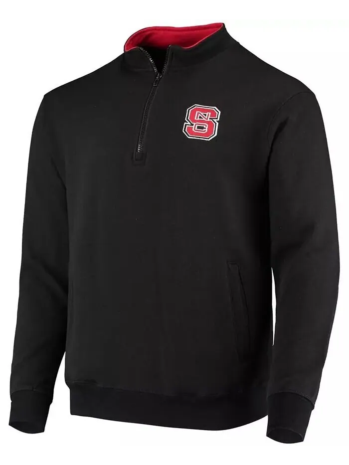 Мужская толстовка NC State Wolfpack Tortugas Logo с застежкой-молнией на четверть Colosseum — изображение 7 из 7, белый
