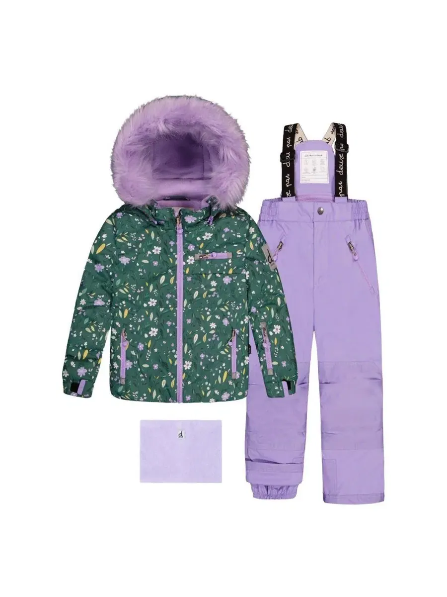 Детский комплект из куртки и снежных штанов Mini Flower Print Deux par Deux