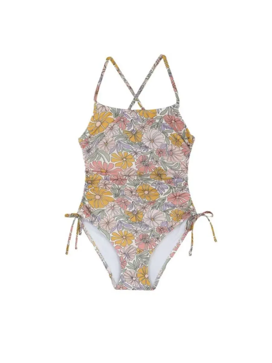Купальник-слитник с перекрестными бретелями Soft Bloom Criss Cross Back Adjustable Gottex Kids — мульти