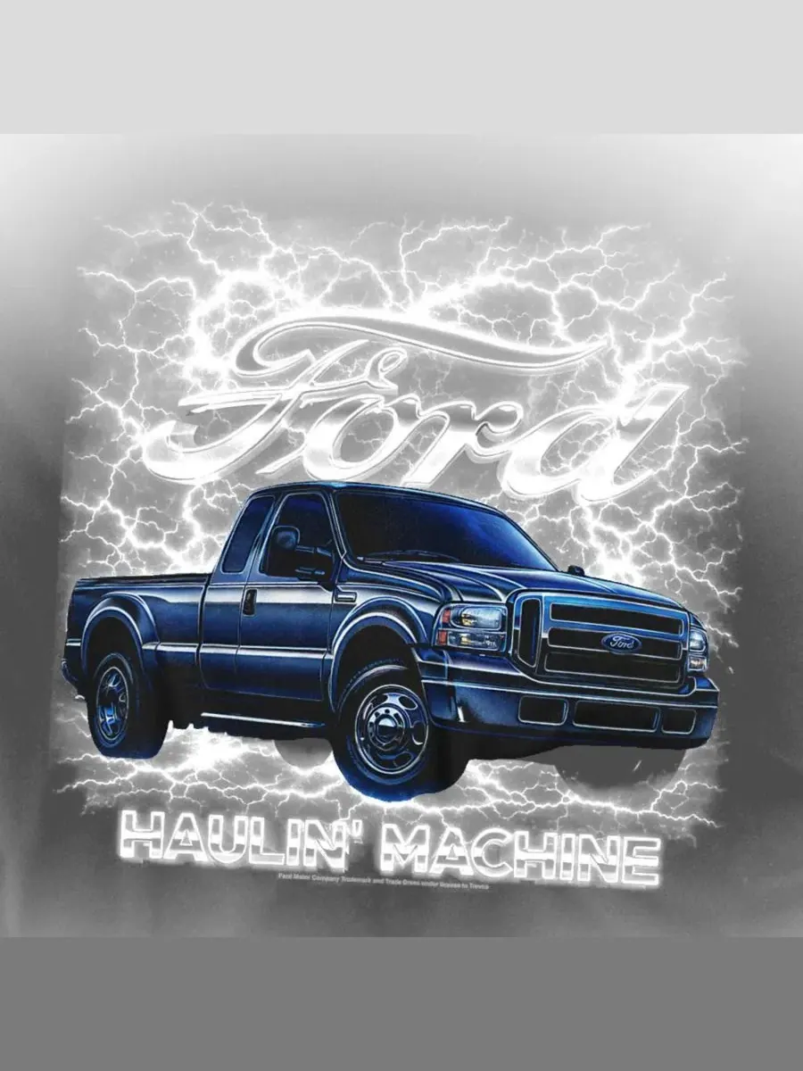Футболка с принтом Ford F150 Thunder Band Mustang — изображение 3 из 3, черный