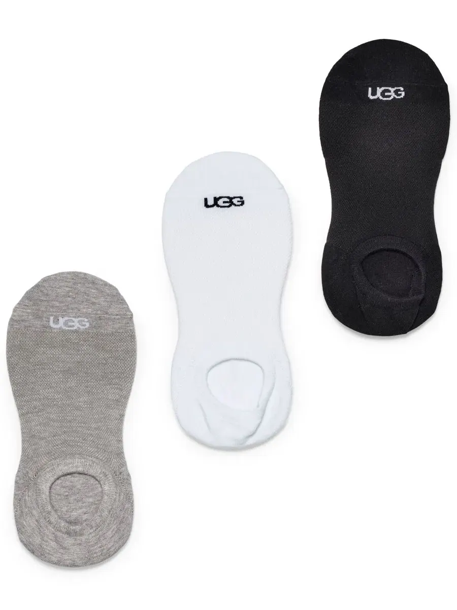 Набор из 3 женских носков UGG Stela No Show Socks UGG — изображение 1 из 4, белый/серый/черный