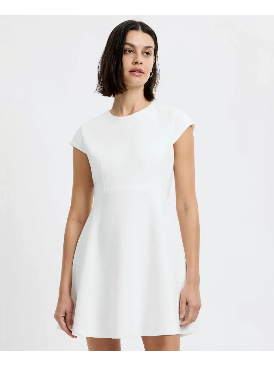 Платье мини с коротким рукавом Whisper Cap-Sleeve Mini Dress French Connection — изображение 4 из 6, белый