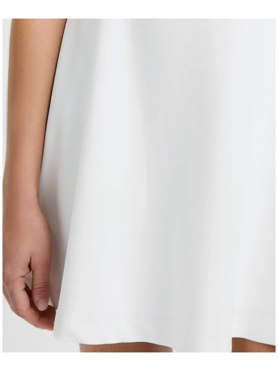 Платье мини с коротким рукавом Whisper Cap-Sleeve Mini Dress French Connection — изображение 6 из 6, белый