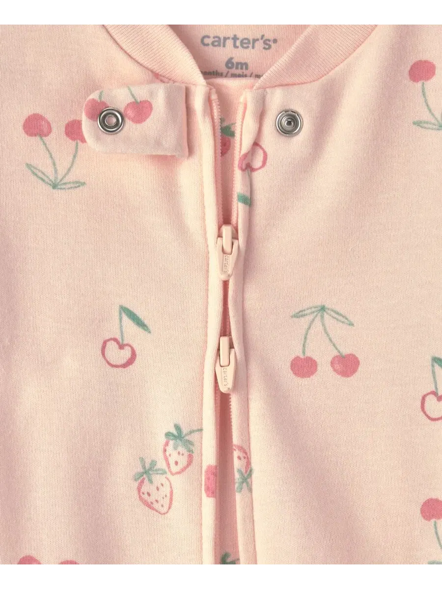 Детский комбинезон Baby Girl's Strawberry с двусторонней молнией Carter'S — изображение 2 из 5, розовый