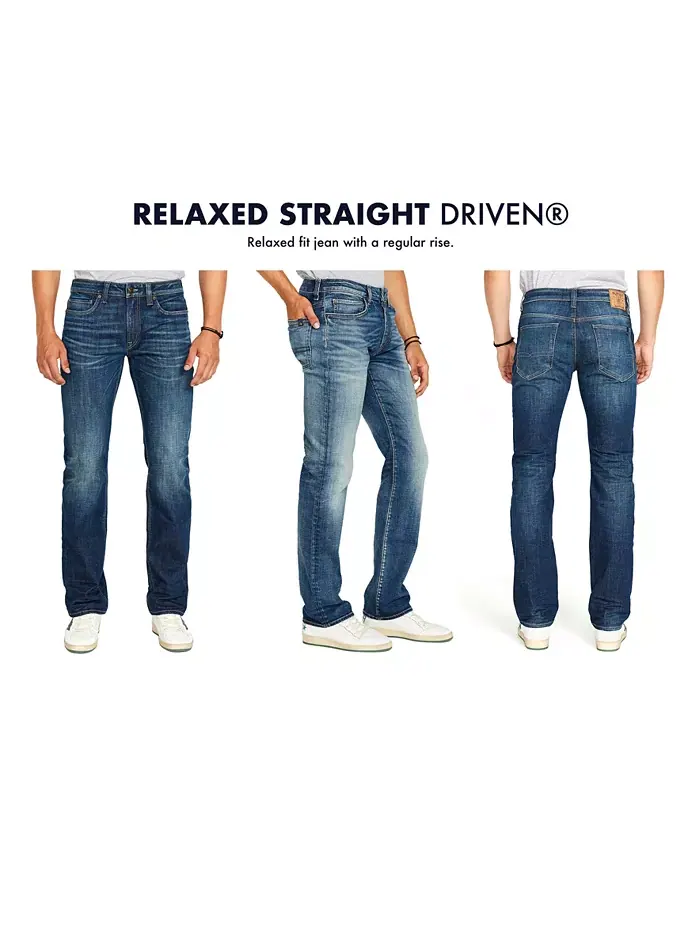 Мужские джинсы Relaxed Straight Driven Buffalo David Bitton — изображение 7 из 7, индиго