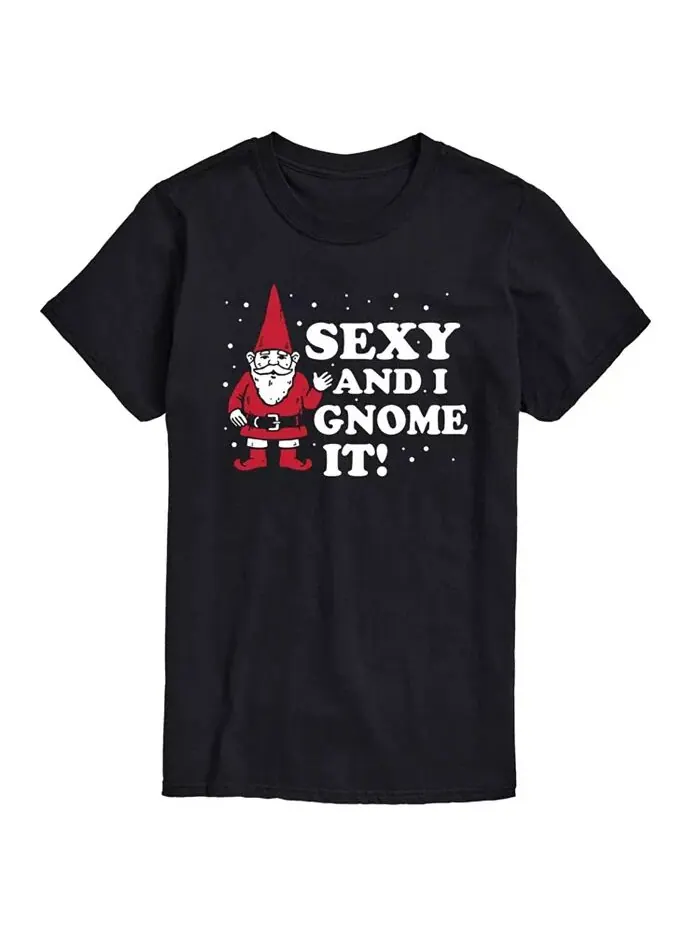 Мужская футболка с коротким рукавом Sexy and I Gnome It AIRWAVES — изображение 1 из 2, черный