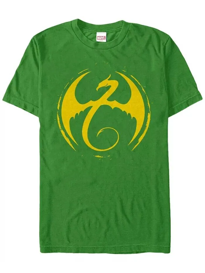 Футболка с коротким рукавом Marvel Men's Iron Fist Dragon Crest Fifth Sun — изображение 1 из 1, зеленый