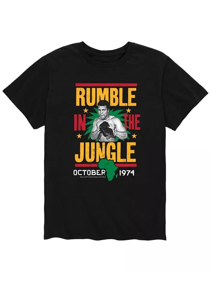Мужская футболка «Muhammad Ali Rumble in The Jungle» AIRWAVES — изображение 1 из 2, черный