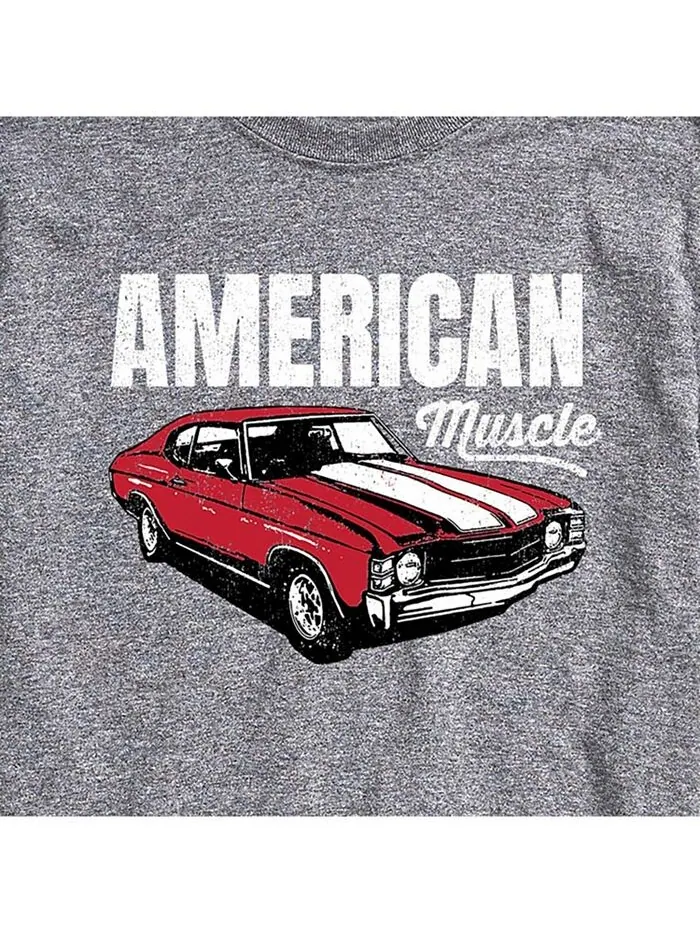 Мужская футболка с коротким рукавом American Muscle Car AIRWAVES — изображение 3 из 3, серый