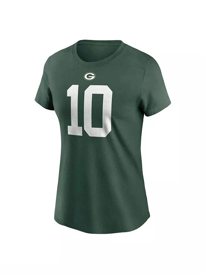 Женская футболка Jordan Love Green Green Bay Packers с именем и номером игрока Nike — изображение 3 из 3, зеленый