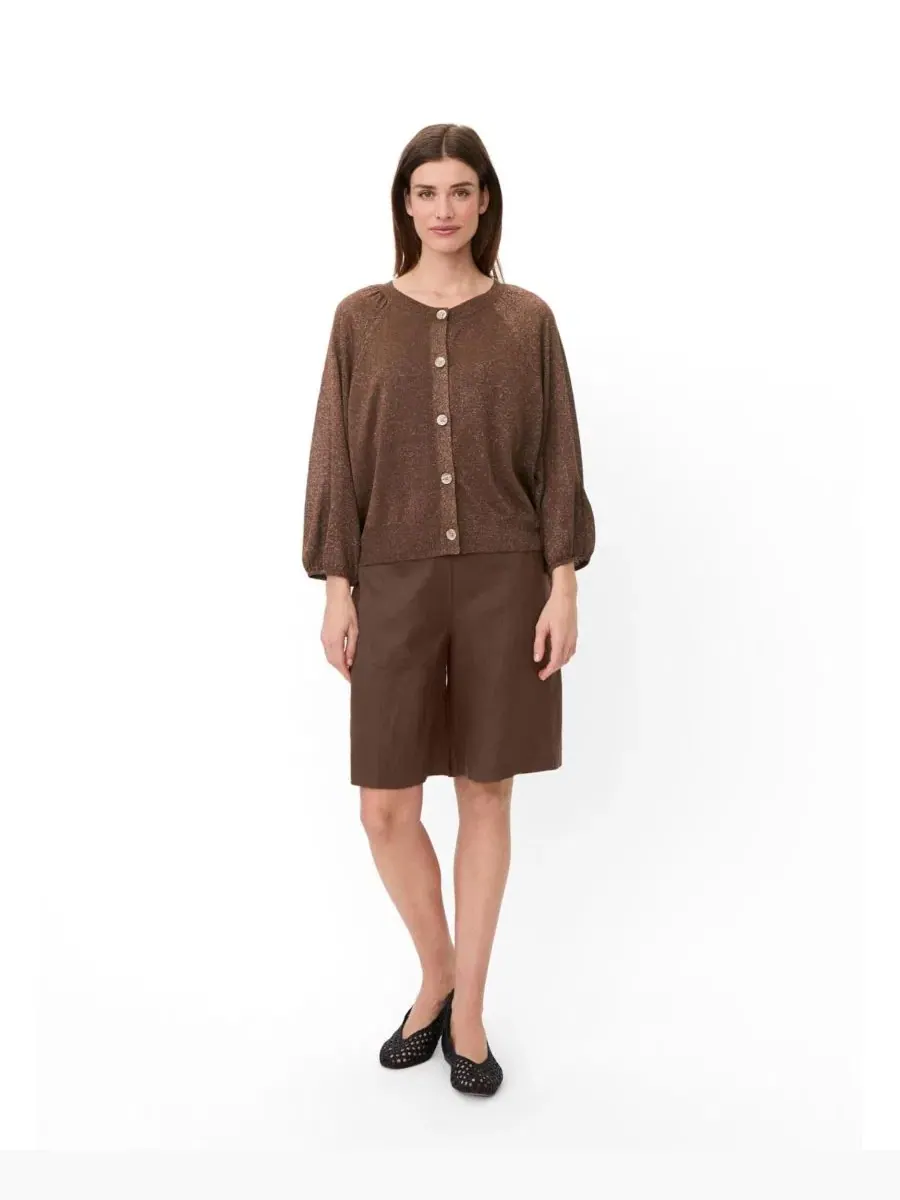 Кардиган с рукавом-фонарик Malakker Masai Copenhagen, Sh. Chocolate — изображение 2 из 6