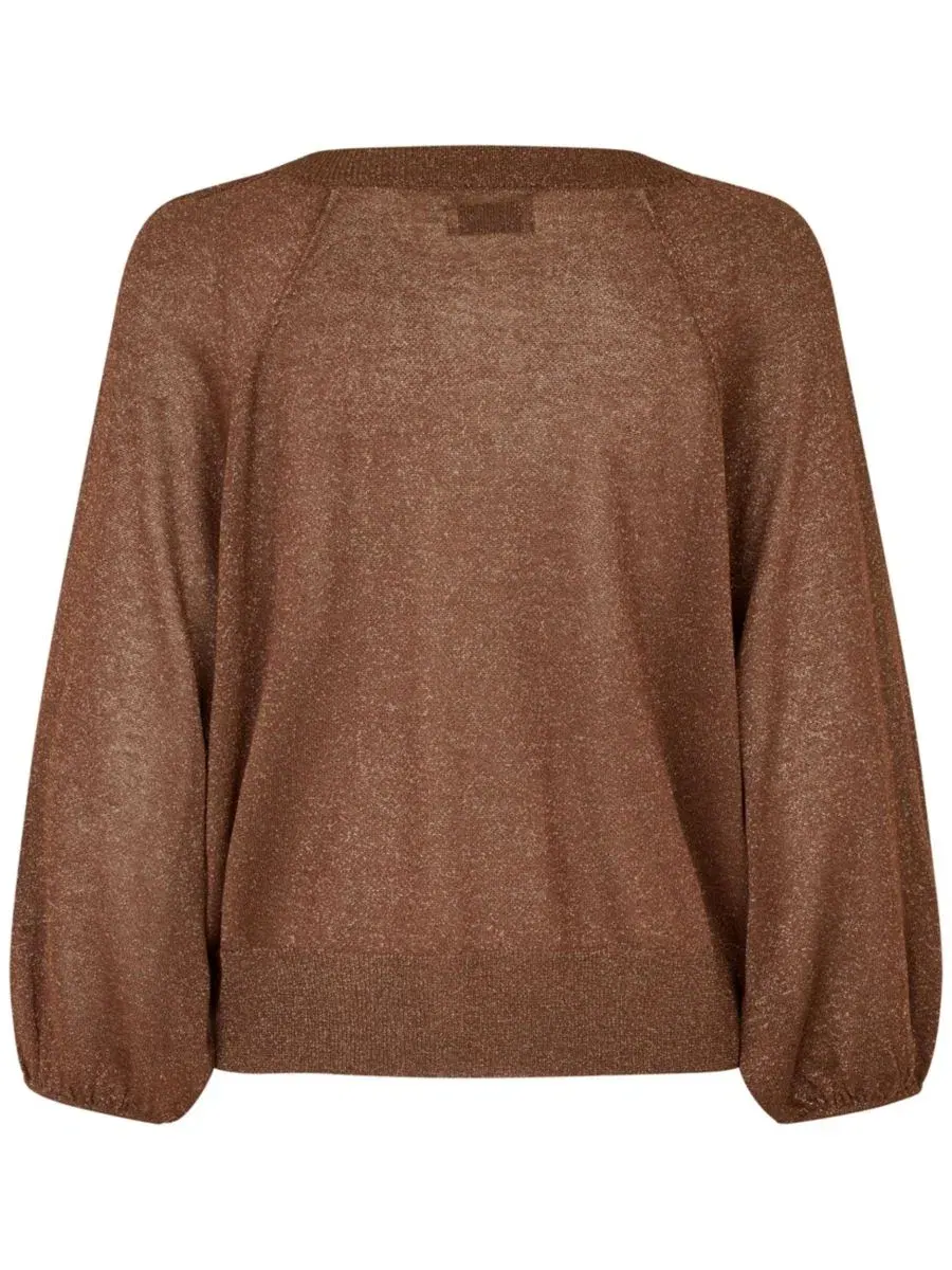Кардиган с рукавом-фонарик Malakker Masai Copenhagen, Sh. Chocolate — изображение 3 из 6