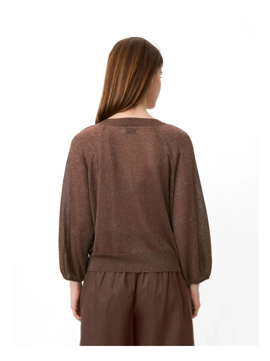 Кардиган с рукавом-фонарик Malakker Masai Copenhagen, Sh. Chocolate — изображение 4 из 6