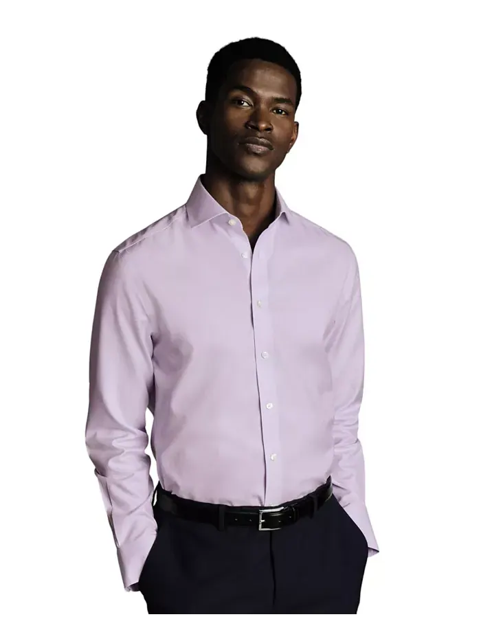 Мужская классическая рубашка Slim-Fit Charles Tyrwhitt — изображение 1 из 6, фиолетовый