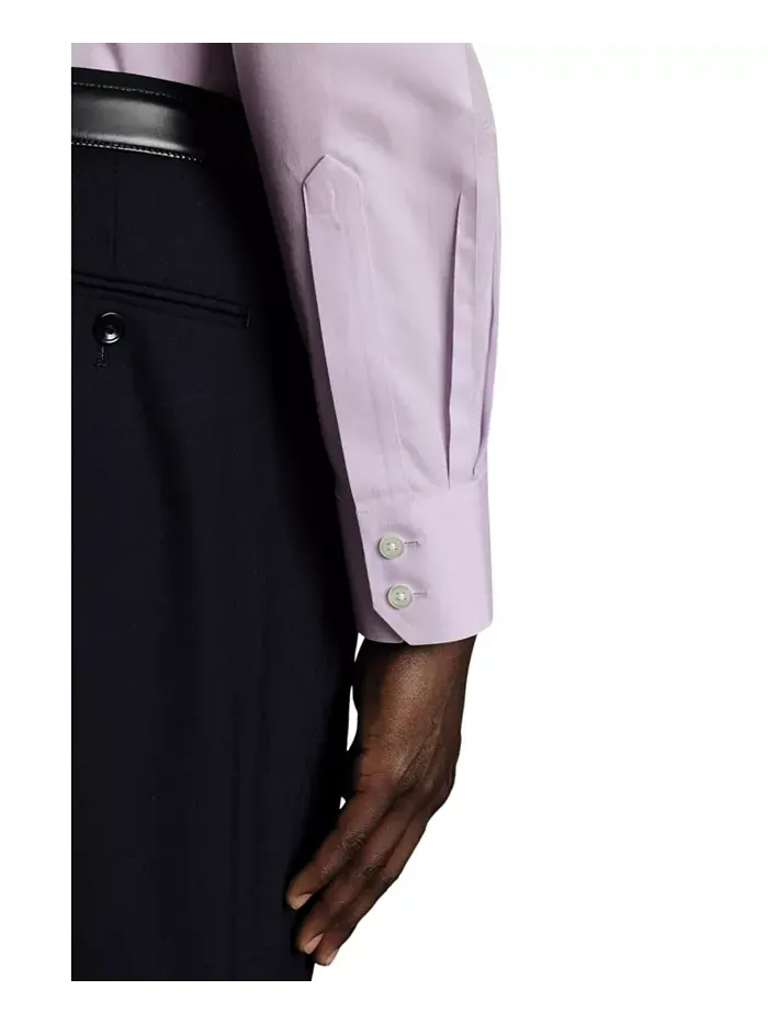 Мужская классическая рубашка Slim-Fit Charles Tyrwhitt — изображение 4 из 6, фиолетовый