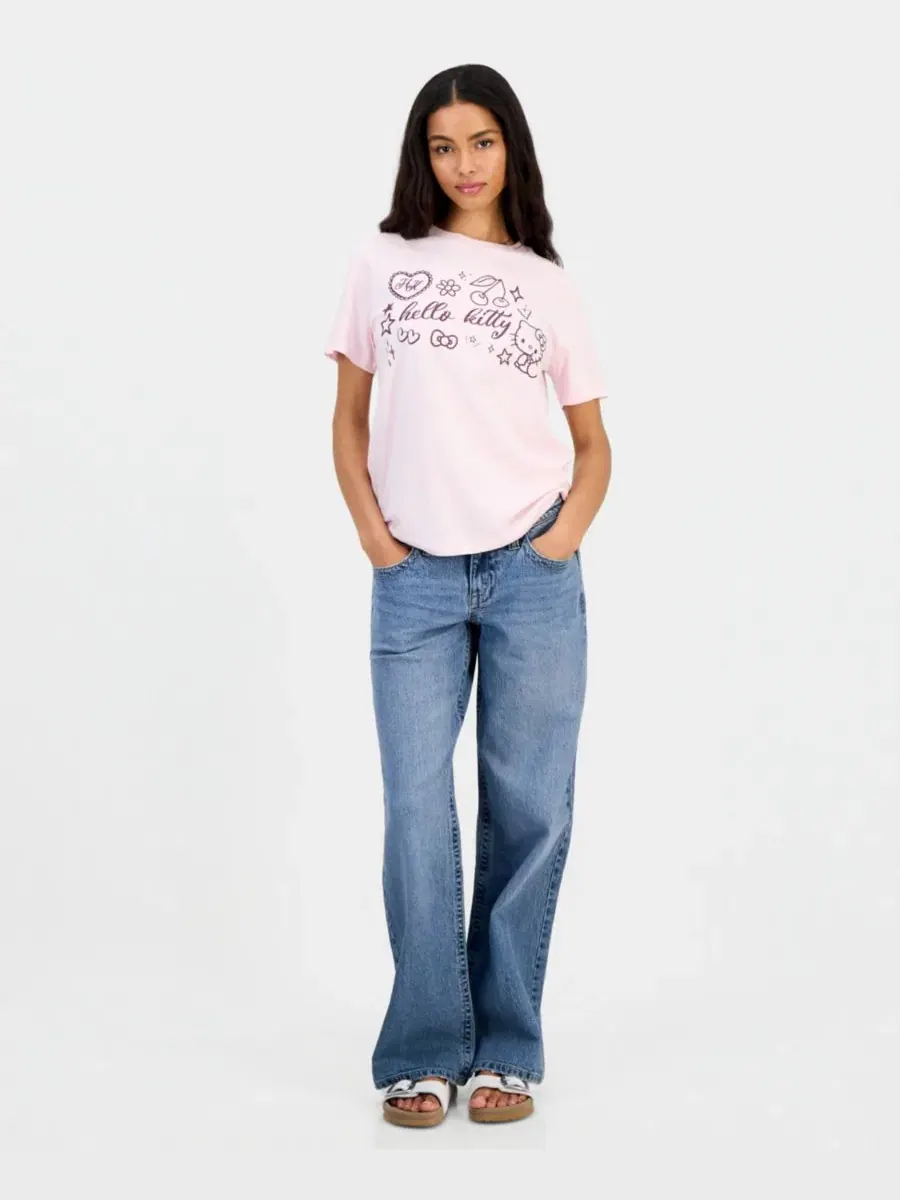 Футболка Hello Kitty с графическим принтом Grayson Threads, The Label — изображение 2 из 4, розовый