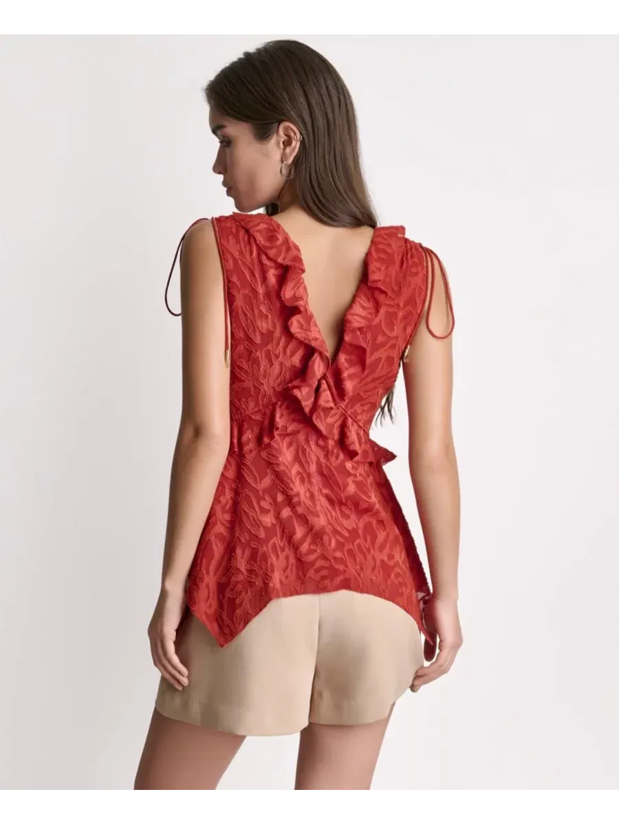 Топ с глубоким V-образным вырезом без рукавов BCBG, Mesa — изображение 4 из 7