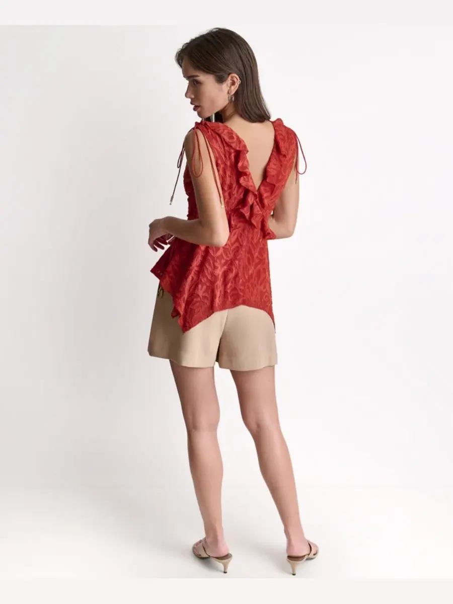Топ с глубоким V-образным вырезом без рукавов BCBG, Mesa — изображение 5 из 7