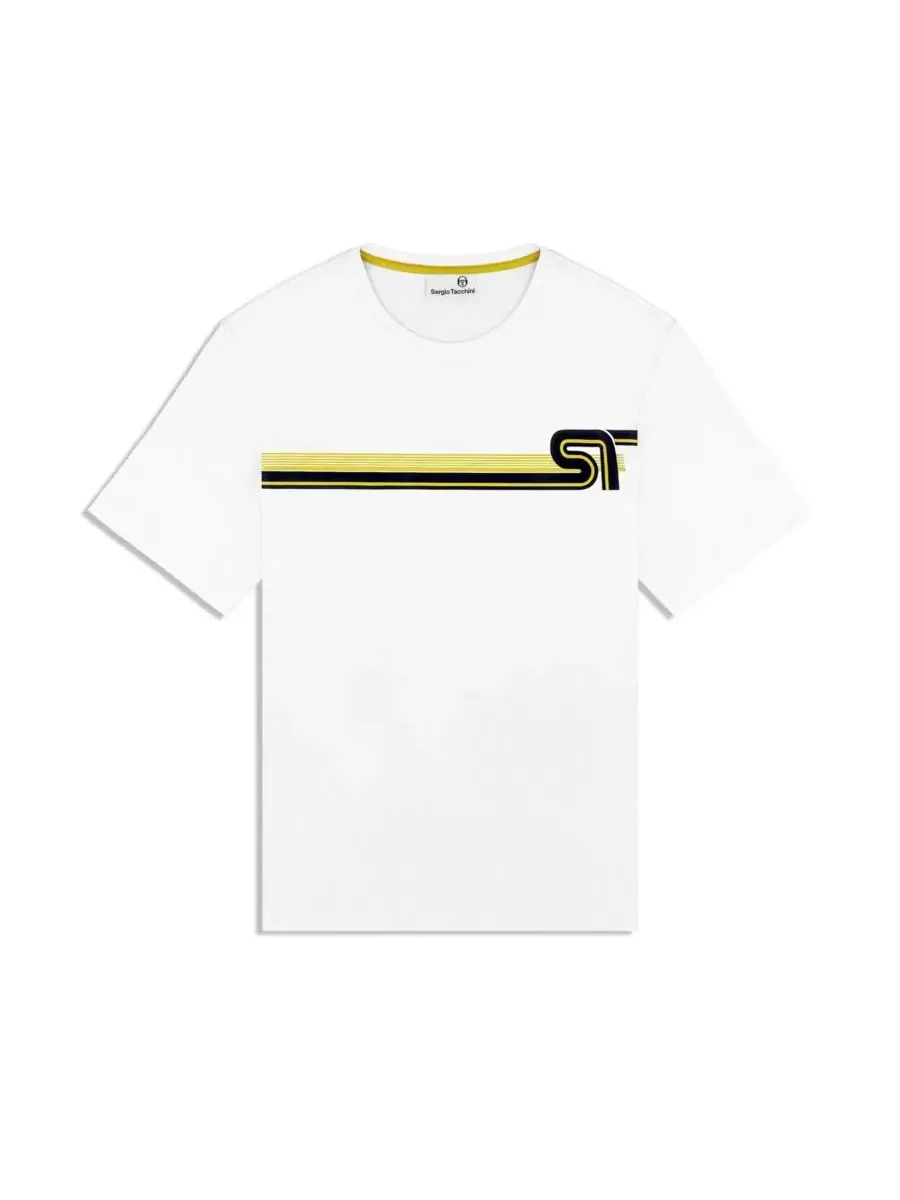 Футболка мужская из хлопка с принтом Corsa Sergio Tacchini — изображение 5 из 5, белый