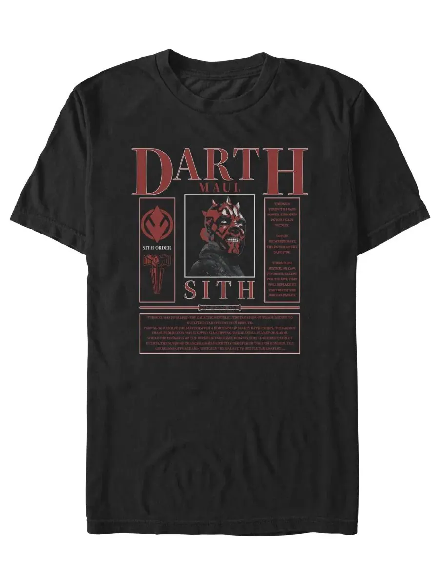 Футболка с принтом Star Wars Maul Card Fifth Sun — изображение 1 из 3, черный