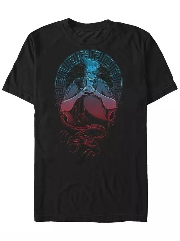 Футболка с коротким рукавом для мужчин Disney Hercules Gradient Hades Portrait Fifth Sun — изображение 1 из 1, черный