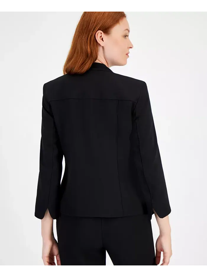 Блейзер с открытой полочкой и воротником-звездой Anne Klein — изображение 4 из 4, черный