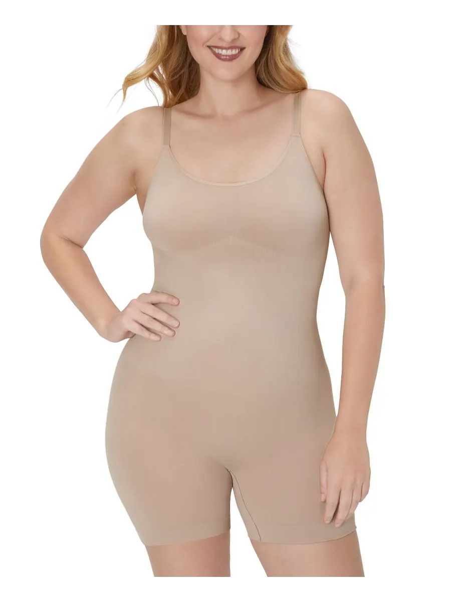 Женский бесшовный корректирующий боди средней длины DMS834 Maidenform — изображение 1 из 7, розовый