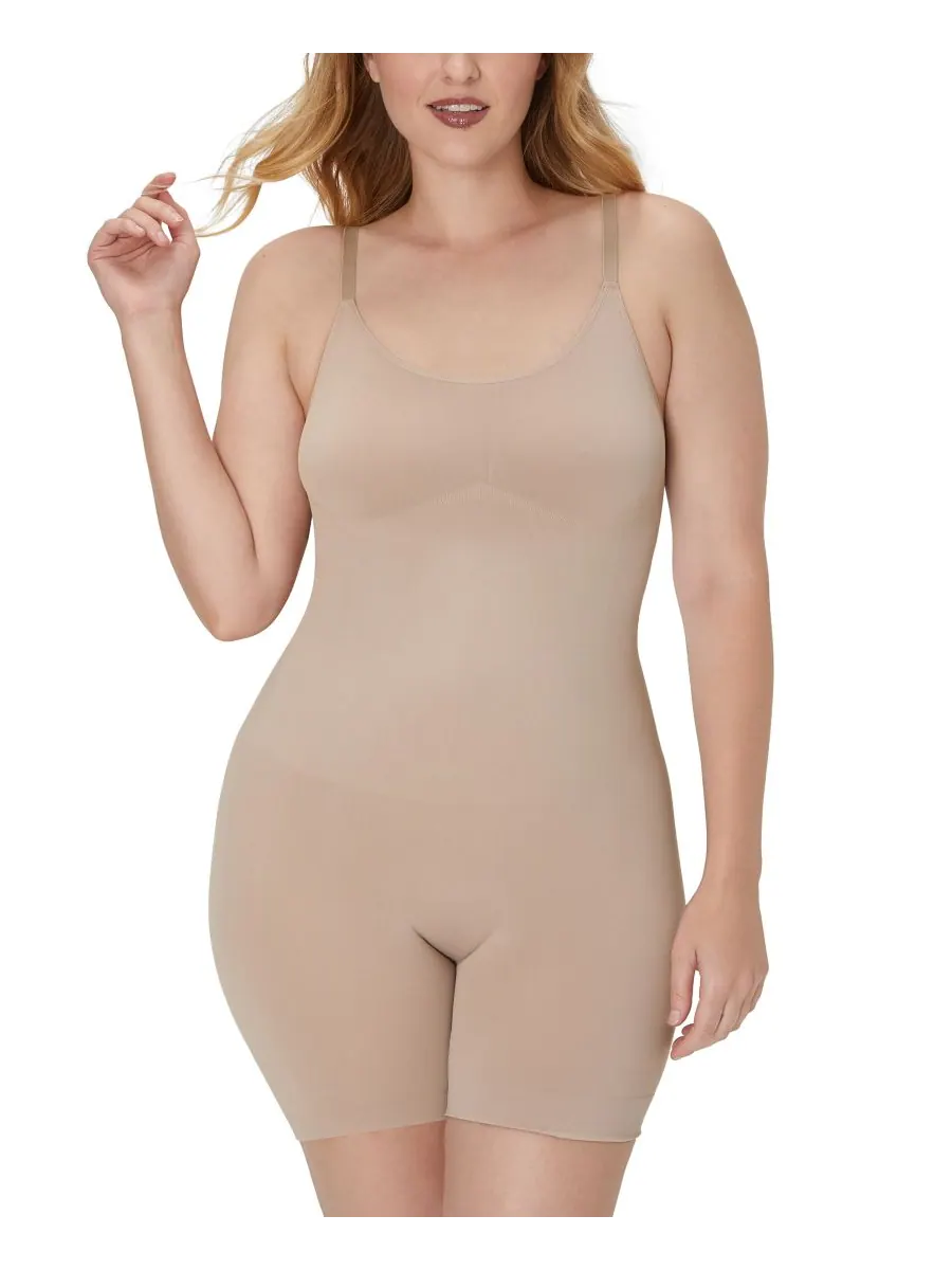 Женский бесшовный корректирующий боди средней длины DMS834 Maidenform — изображение 2 из 7, розовый